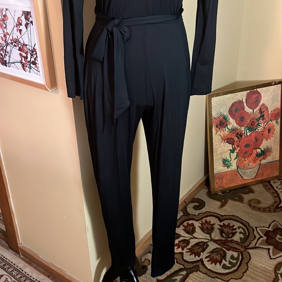 RACHEL PALLY Size XS Stretchy Jumpsuit 1-Piece VNeck Belted Tie-Waist $298 NEW - Picture 6 of 17